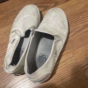 white vans slip ons